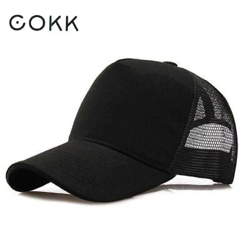 

COKK Baseball Cap Men Snapback Mesh Caps Women Hats For Men Casquette Bone Casual Black Adjustable Sun Hat Trucker Breathable