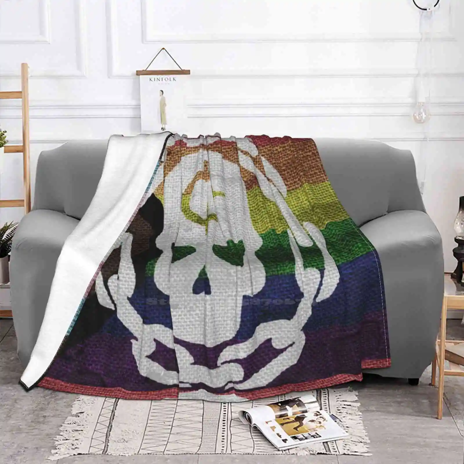 Weathered 4 Raider Pride Flag : Bipoc Rainbow Air Conditioning Blanket Fashion Soft Blanket 4 Raider Pride Flag Gay Bethesda