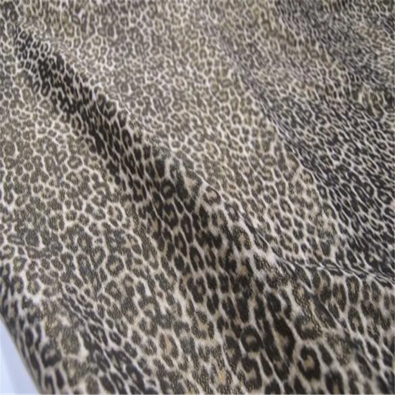 Sexy Leopard Silk Cotton Metallic Luxury Lurex  Fabric with Shiny Printing for Charming Lady Attractive Evening Dress