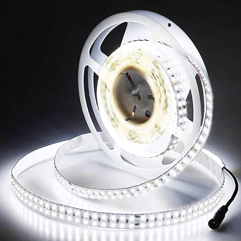 

5m 12v 24V LED Strip 3000k 4000k 600ok 16.4ft 2835SMD 1200 LEDs High Density Double Row for Kitchen, Bedroom Commercial Project