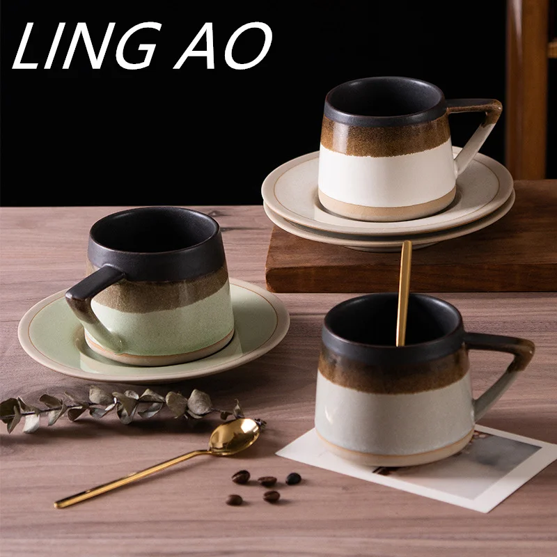 LingAo-Japanese Classic Breakfast Cup and Saucer Set, Afternoon Tea