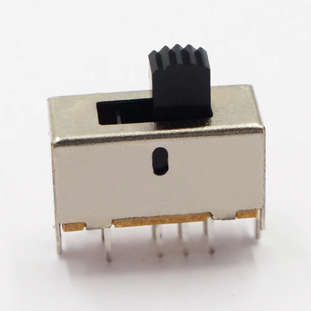 10 Stück SS23D07 Kippschalter 2P3T 8 Pins – Doppelter Vertikaler Schiebeschalter, 3 Positionen, Grifflänge 5 Mm, Für Steuerungen