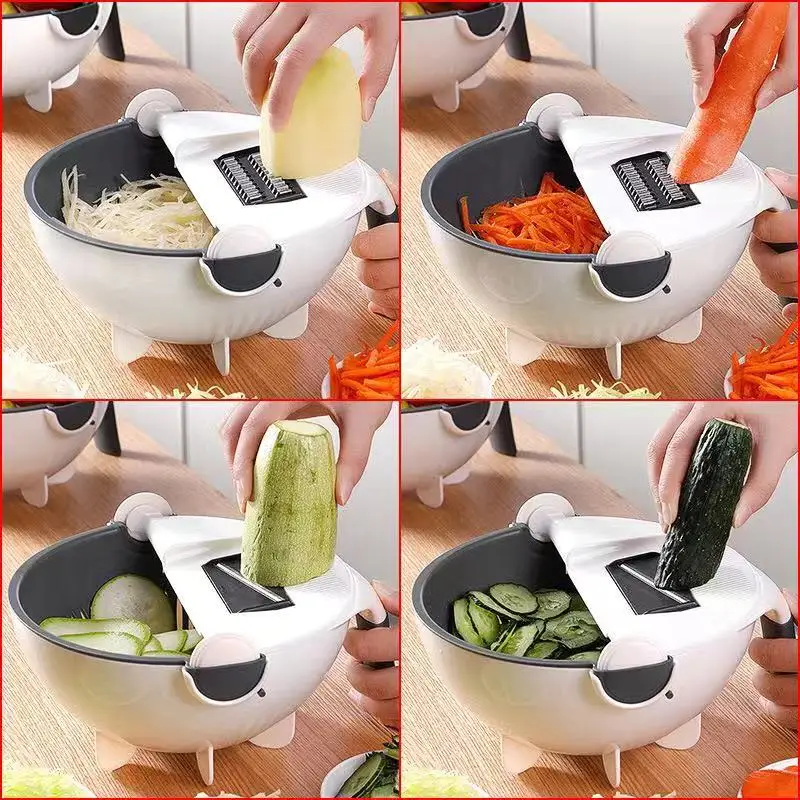 

Economic multifunctional drain basket vegetable cutter for home kitchen