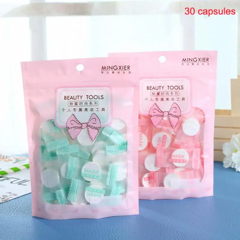 15/30/50/100 Pcs Compressed Mask Paper Ultra-thin Moisturizing Mask Disposable Cotton Non-woven Mask Tablets