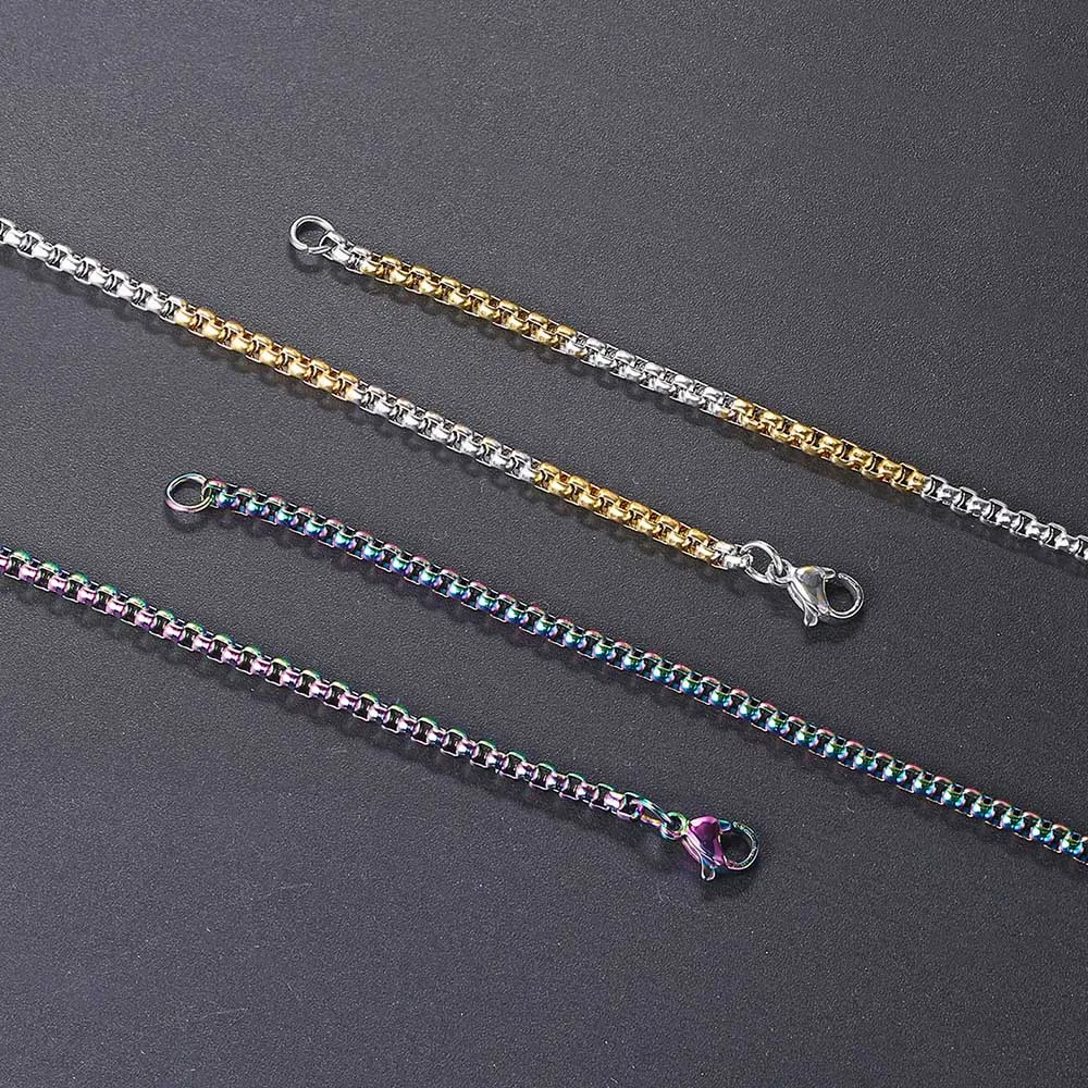 ZHOUYANG Necklace For Women Stainless Steel Chain Fashion Jewelry 2024 Thick Box Chains Female Neck Accessories Wholesale Gifts