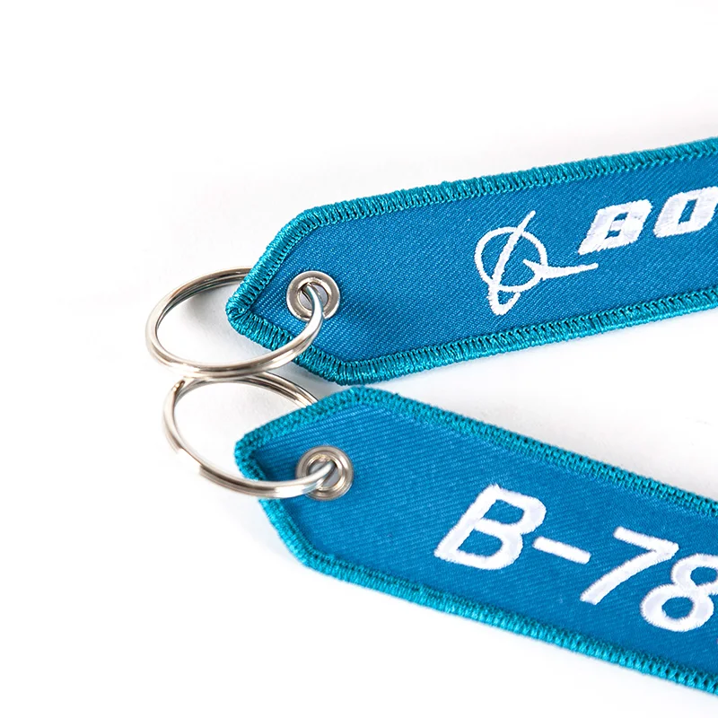 BOEING B-787 aircraft Embroider Travel Luggage Bag Tag Best Gift for Flight Crew Aviation Keychain