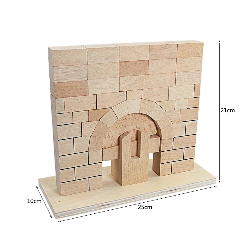 Giocattoli per bambini legno materiali Montessori blocco ponte romano blocchi di legno di faggio giocattoli per bambini asilo gioco da tavolo per bambini