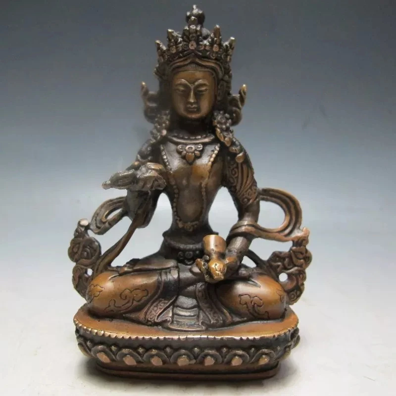 

Тибет, буддизм Bodhisattva Vajrasattva Бронзовая статуэтка Будды