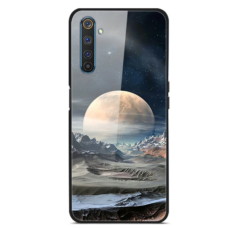 Voor OPPO Realme 6 pro Gevallen Gehard Glas Telefoon Achterkant voor Realme 6pro Siliconen Bumper Gevallen coque op Realme6 6S 6s 6i