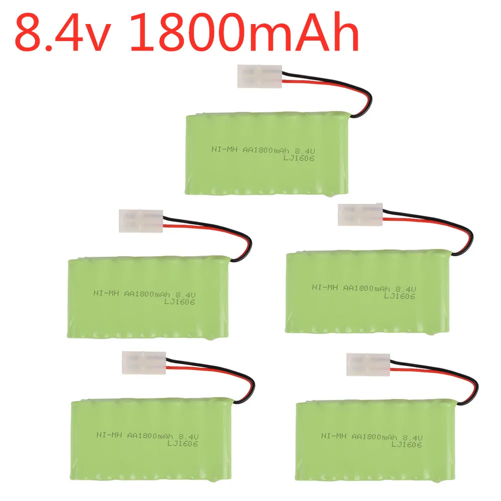 8.4v 1800mah akumulator NIMH + ładowarka USB dla RC samochody zabawki łodzie roboty zbiornika pistolet AA Ni-MH 8.4v ładowalny akumulator