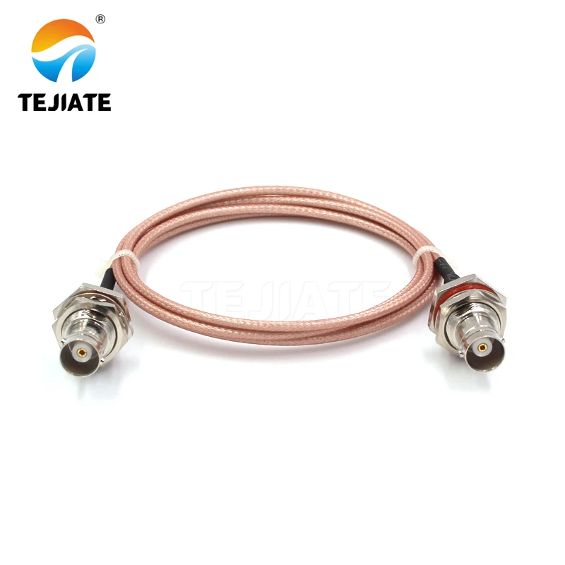 1PCS TEJIATE Adapter Cable BNC To BNC Type BNCK Convert BNCK 8-90CM 1M 1.5M 2M Length Connector RG316 Wire