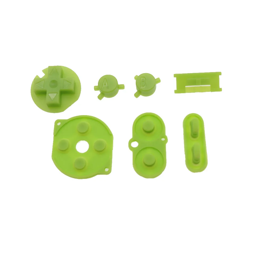 1 مجموعة سيليكون المطاط زر موصل و الملونة البلاستيك D منصات أ ب السلطة على إيقاف أزرار لوحات المفاتيح ل جيمبوي اللون GBC