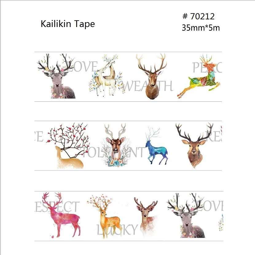 Original rose washi tape for DIY decoration flower washi paper tape deer washi tape dog washi tape