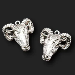 3D Goat Pendant, Goat Head Charms, Animal Specimen Charms, Satanist Sacrifice Charms, 31*29mm A695