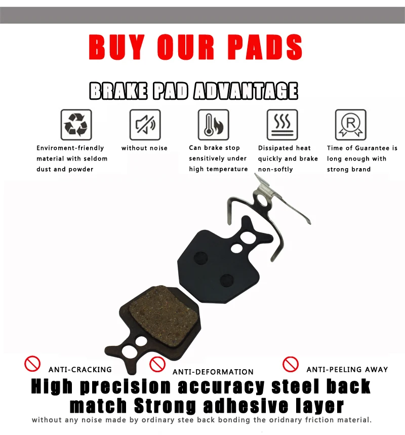

4Pair Semi-Metallic Bicycle Disc Brake Pads For FORMULA ORO K18/K24 DA6/7 MTB Mountain BIKE PD013R Part