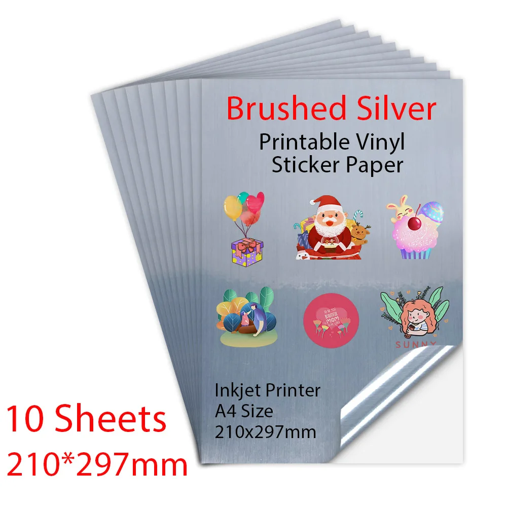 10/30/50/100 Vellen A4 Transparant Afdrukbaar Vinyl Sticker Papier Waterdicht Zelfklevend papier voor Voor Inkjet Printer DIY Label