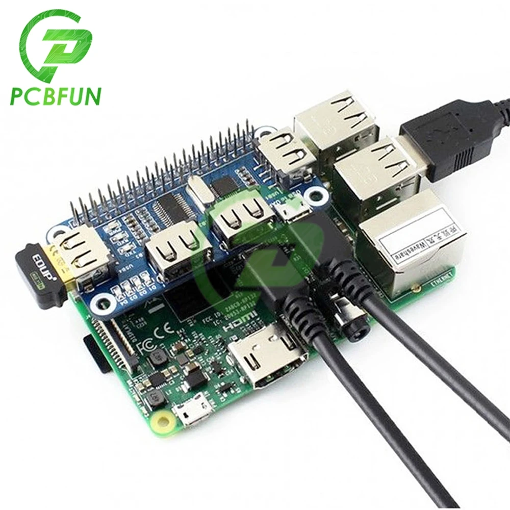 for Raspberry Pi USB Expansion Board HUB Hub for Raspberry Pi 4B/Zero W/3B+ USB to Ethernet RJ45 Network Port USB HUB Splitter