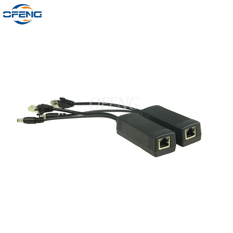 10/100M PD PoE Adapter cable Splitter Cable, IEEE802.3at Output 12V 1.1A 13W for CCTV camera ,with isolation function eparator