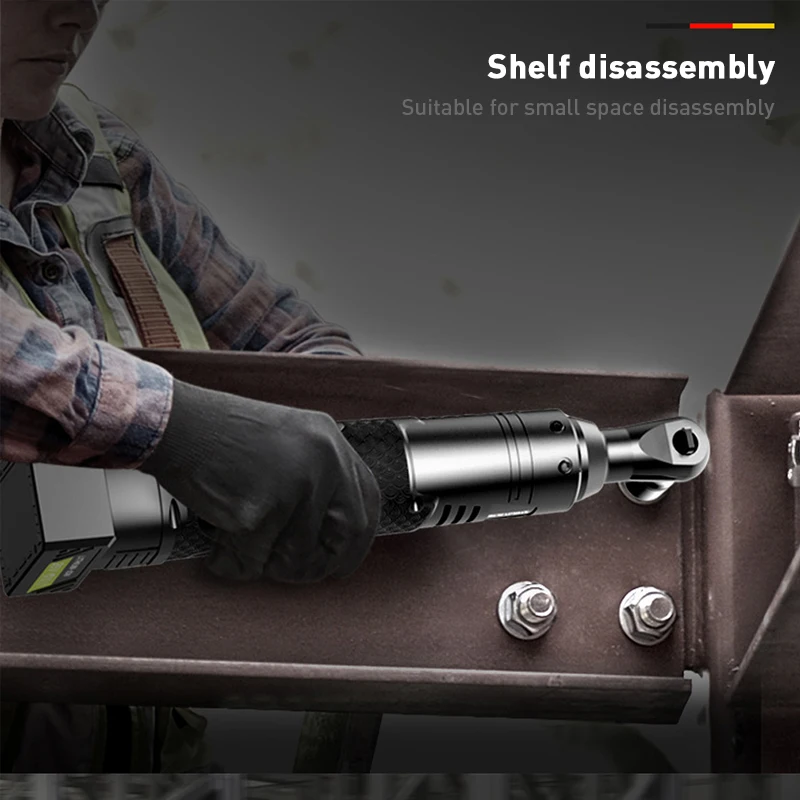 Imagem -03 - Recarregável Cordless Chave Elétrica Ratchet Wrench Angle Drill Chave de Fenda para Remoção Parafuso Porca Ferramenta de Reparo do Carro 85nm 21v