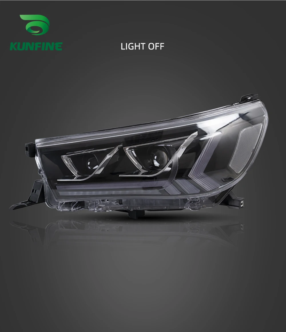 Car Styling Car Headlight Assembly For Toyota Hilux 2015 2016 2017 2018 2019 LED Head Lamp Car Tuning Light Parts Plug And Play