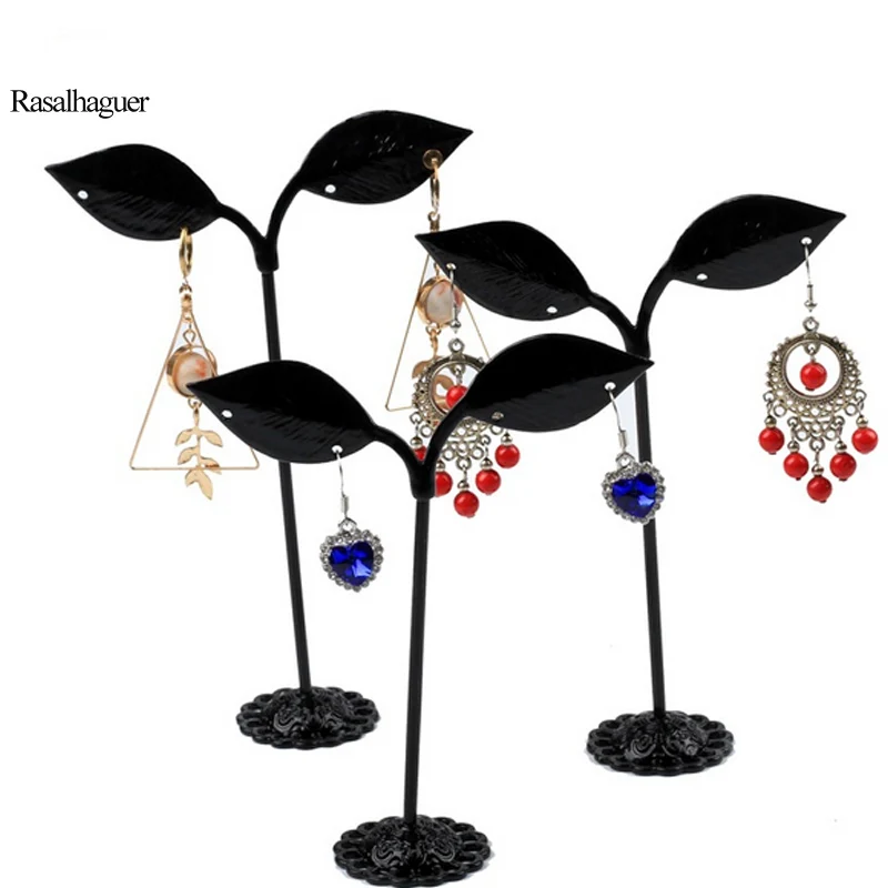 White/Brown/Black/Silver Crystal Jewelry Earring Display Stand Top Selling 3Pcs/Lot Jewelry Display Metal Earring Holder Display