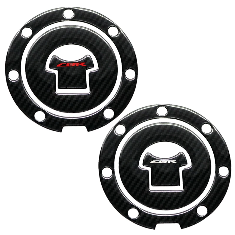 Motorcycle Carbon Fiber Fuel Gas Cap Cover Tank Protector Pad Sticker Decals For Honda CBR 600 F2/F3/F4/F4i RVF VFR CB400 CB1300