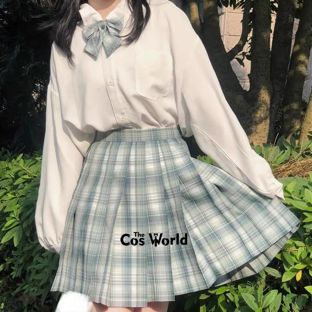 [Cloud Depth] Girl's Summer High Waist Pleated Skirts Plaid Skirts Women Dress For JK School Uniform Students Cloths