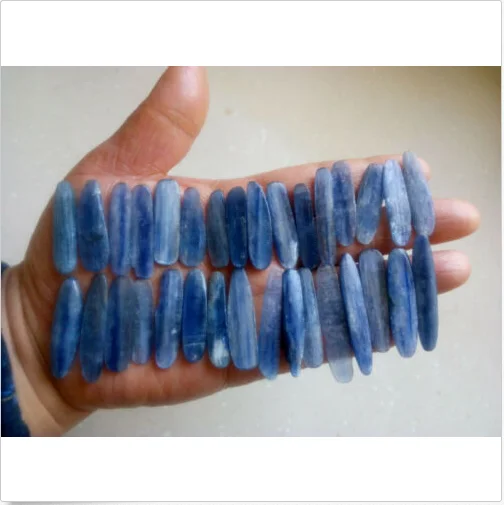 Hojas de cianita azul, Gema de tierra Natural en bruto, 40-30g, 50 Uds.