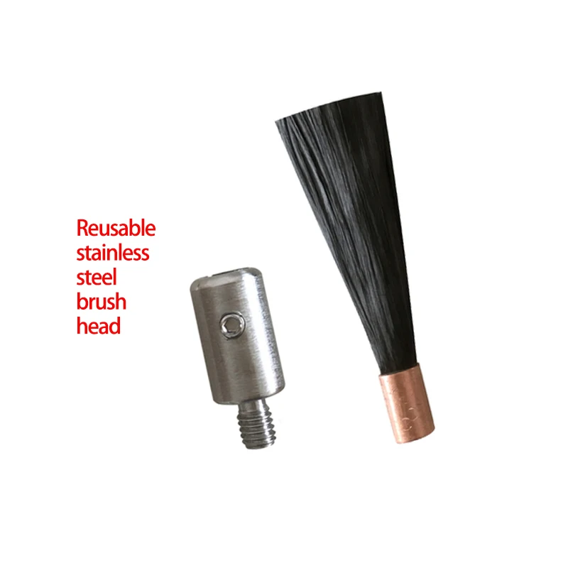 M6/M8/M10 Đánh Bóng Đầu Bàn Chải Cho Thép Không Gỉ Mép Hàn Vi Xử Lý Hàn Đường May Bụi 1 Cái Cổng Kết Nối với 10 Chiếc Đầu Bàn Chải