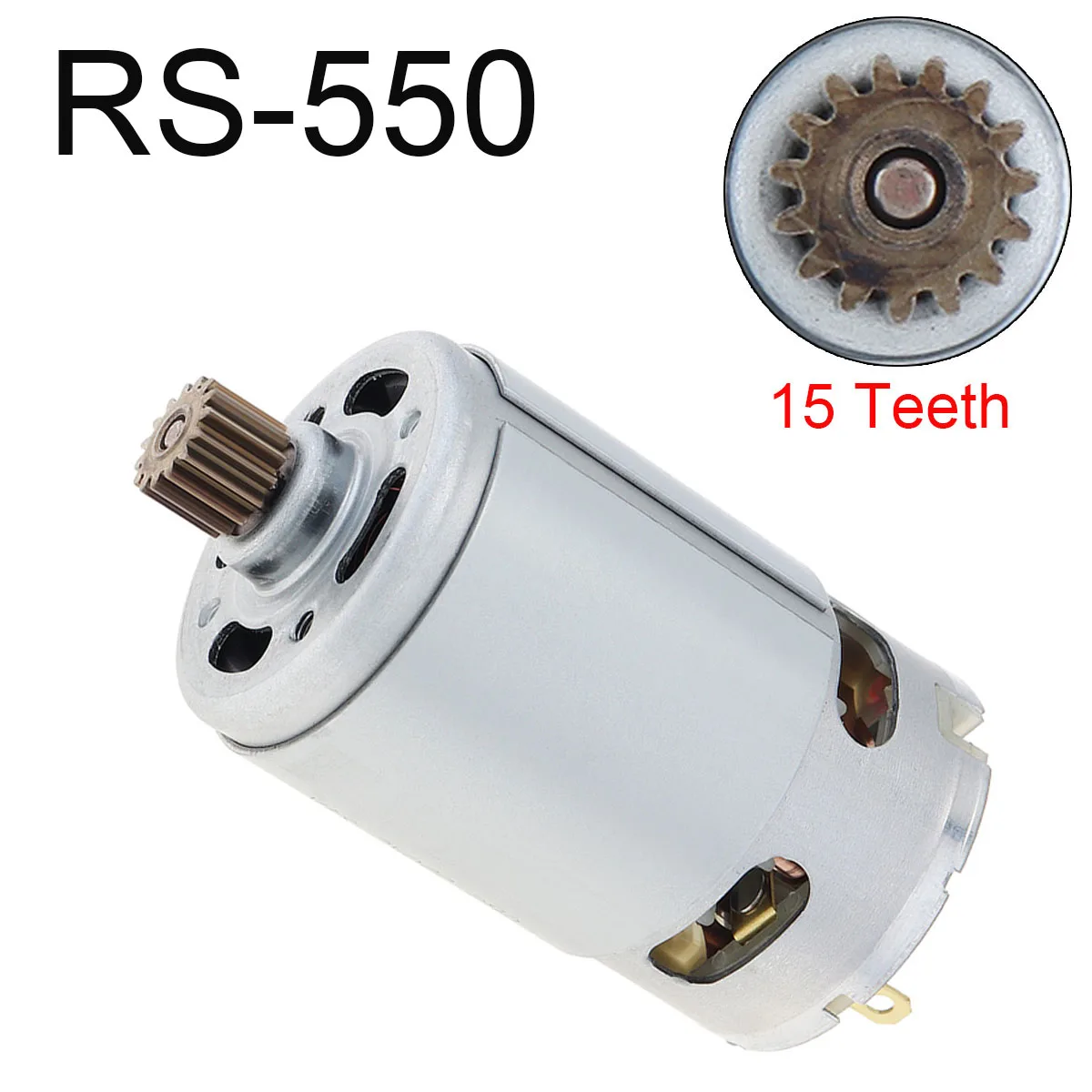 

RS550 15 Teeth DC Motor High Speed RS 550 Lithium Micro Motor for Cordless Drill Electric Saw Screwdriver 12V 16.8V 18V 21V 25V