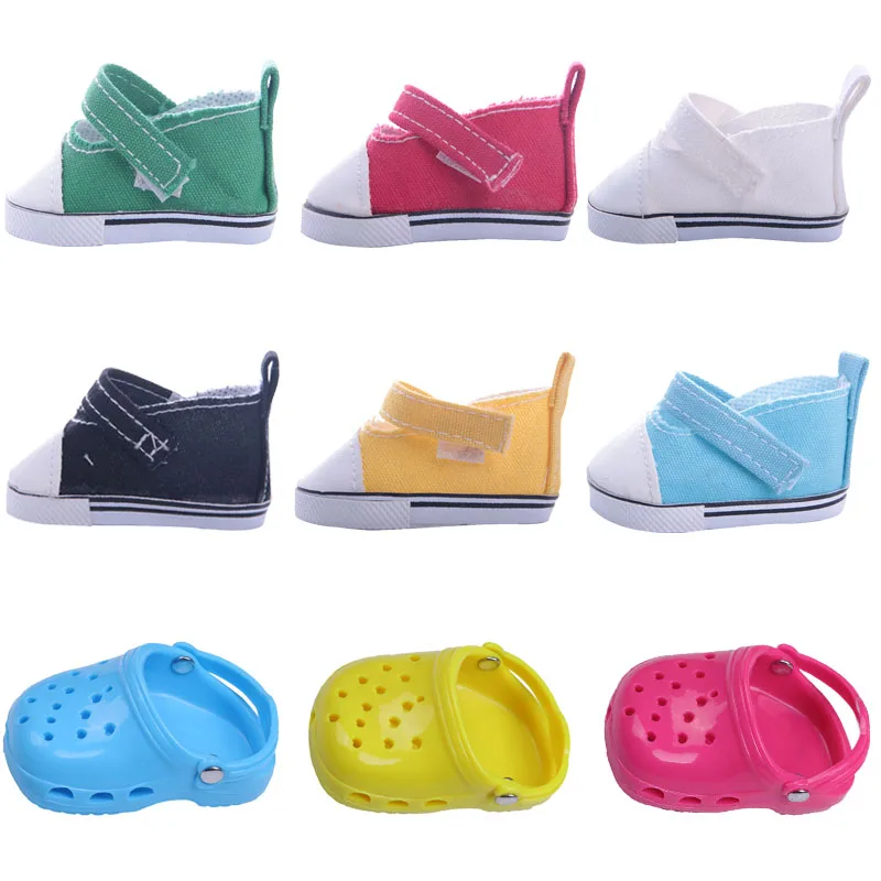 DOLL 9 Color Fashion Shoes Snadal Fit 18 Inch American 43cm Baby Doll Sneakers Generation ,Birthday Gift