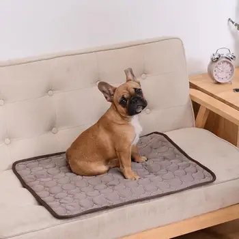 Yaz Pet Soğutma Mat Pad Orta Büyük Köpekler için Yıkanabilir Fransız Bulldog Büyük Köpek Buz Jel Yatak Shiba Inu Yatak mascotas Battaniye