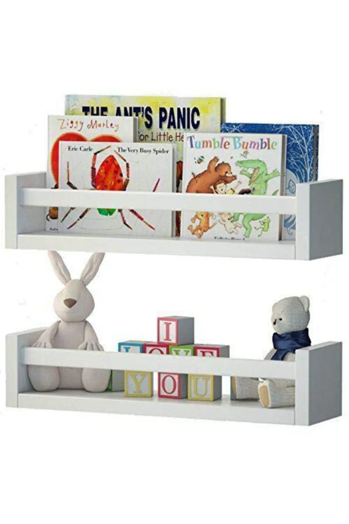 Montessori Children Room Educational Bookcase 2 Li Wall Rack Set