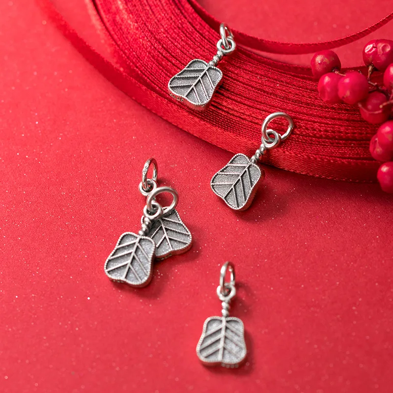 1pc 100%925 Sterling Silver Chinese Lucky Fan Charms Women Handcraft Decorations Silver Pendants DIY Fine Jewelry Accessories