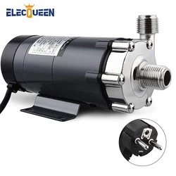 Brewing Magnetic Drive Beer Pump, 220V EU Standard Homebrew Water Pump 1/2'' NPT 304 Stainless Steel Head MP-15RM Beer Pump