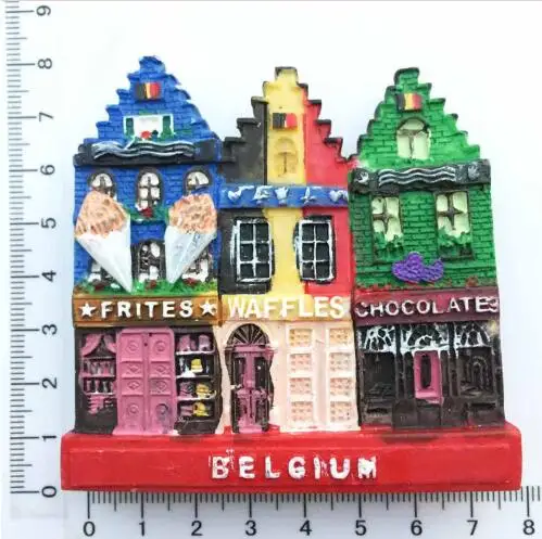 Handmade Painted Carriage Bruges, Belgium 3D Fridge Magnets Tourism Souvenirs Refrigerator Magnetic Stickers Gift