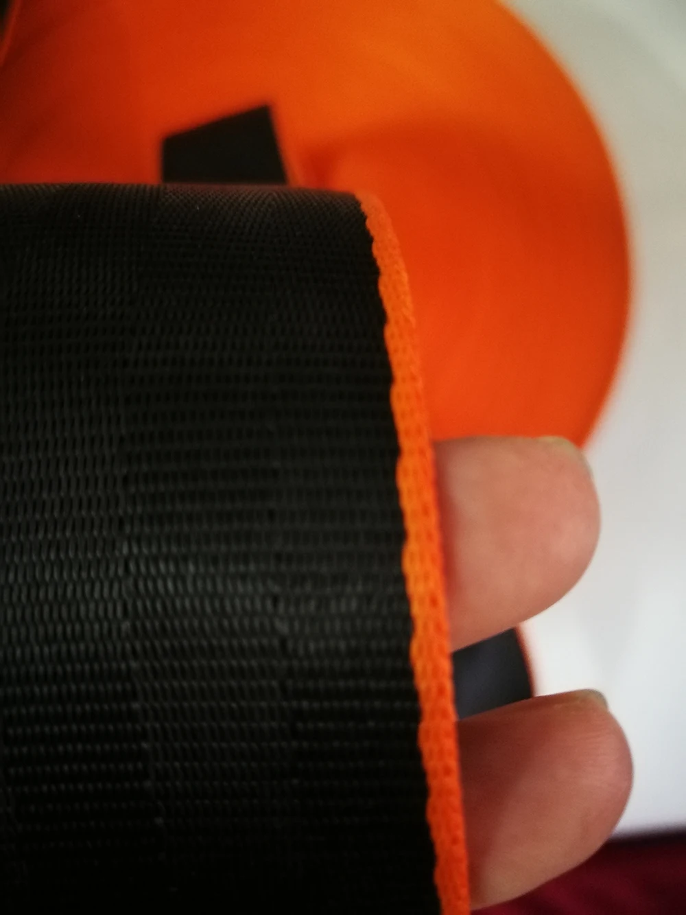 black-Orange Doublecolor 30Meter Car Seat Belt Webbing Universal Car Personalized Modification Seat Belt Webbing Accessories