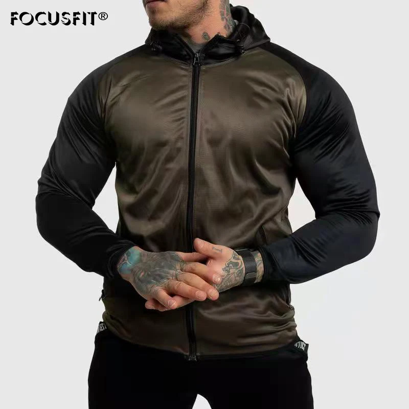 

Hooded Sweater Men's Autumn and Winter Thin Hoodie Long-sleeved Tops Casual Sports Zipper Jacket Men