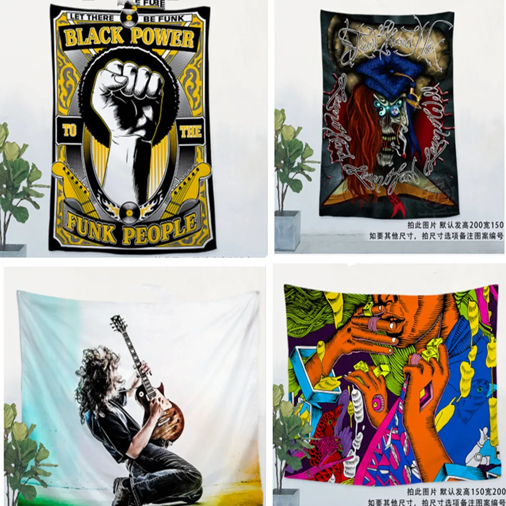 

Heavy metal music rock band Reggae flag banner Vintage poster tapestry Hanging painting wall hanging Bar cafe concert home decor