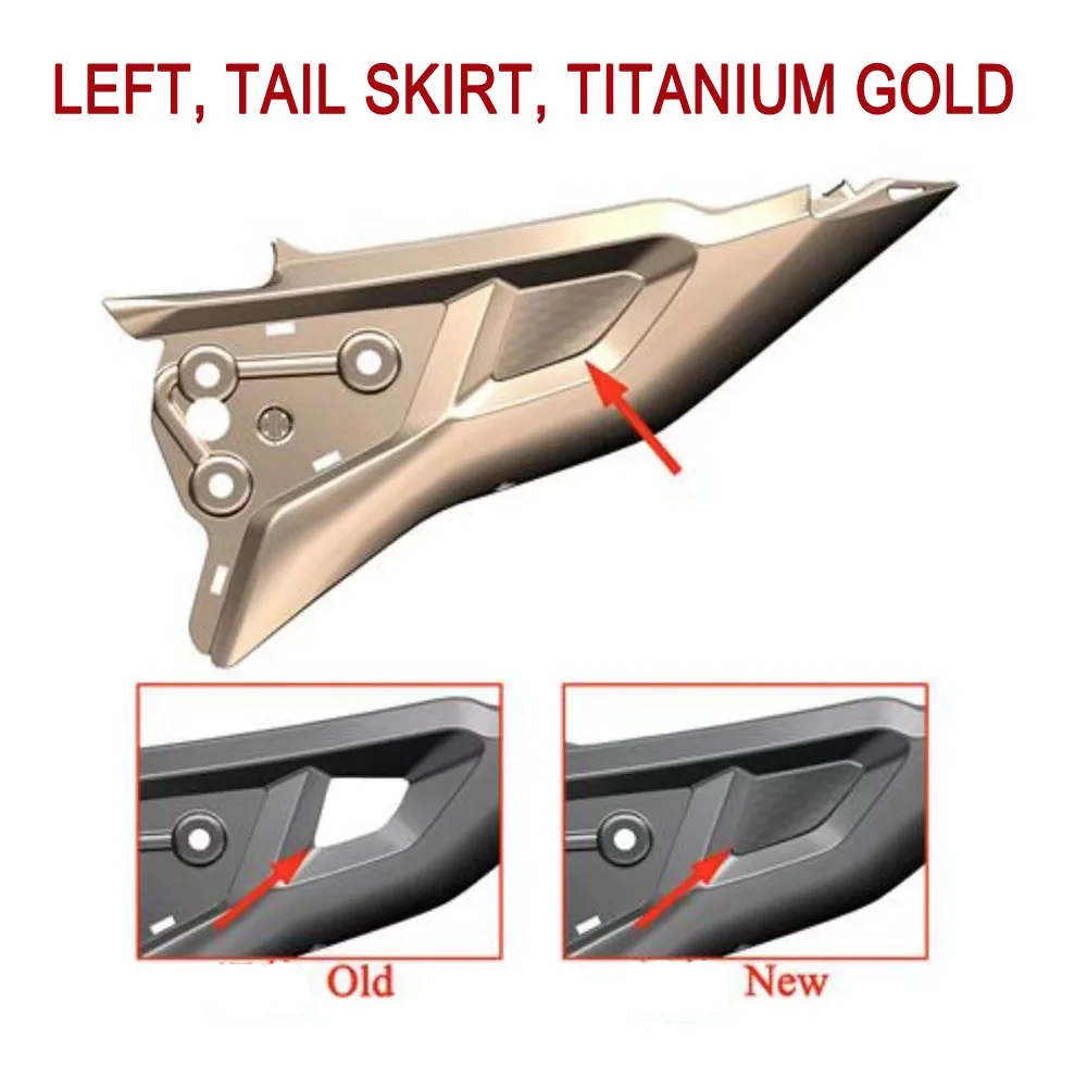 Motorcycle Rear Tail skirt Assembly Rear Wing Rear Left And right Body Shell Rear Armrest For Zontes G1 125 / G155 SR / G1 155