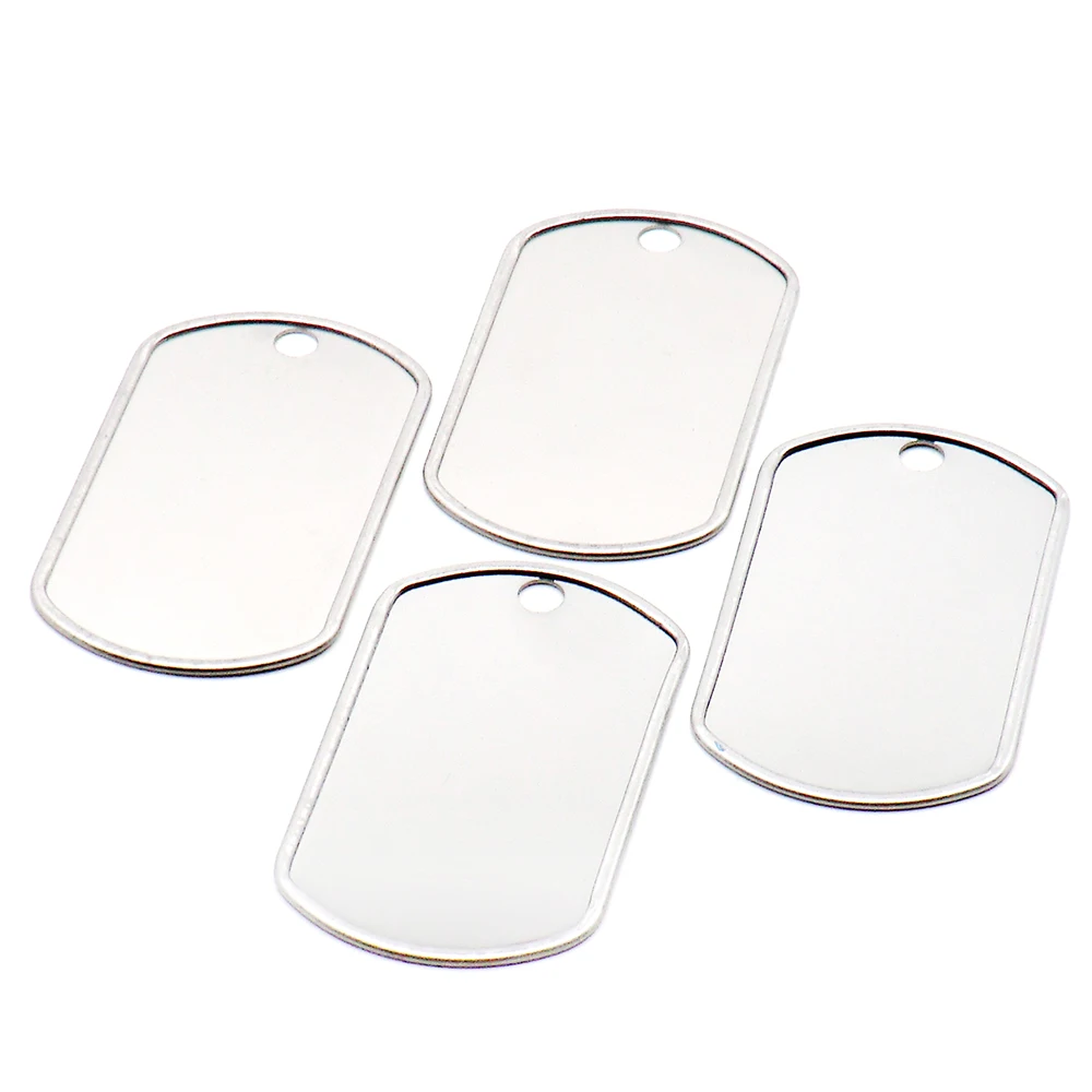 20Pcs Plate Stainless Steel Tags Military Army Identity Tag  Men Tags Necklace Personality necklace Dog ID Tags for Men Pendant
