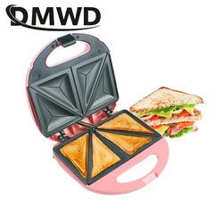 Sandwichera eléctrica para el hogar, MINI sartén para hornear Pan, antiadherente, parrilla para tostadas, horno, máquina para gofres, Muffin, panadero, enchufe de la UE