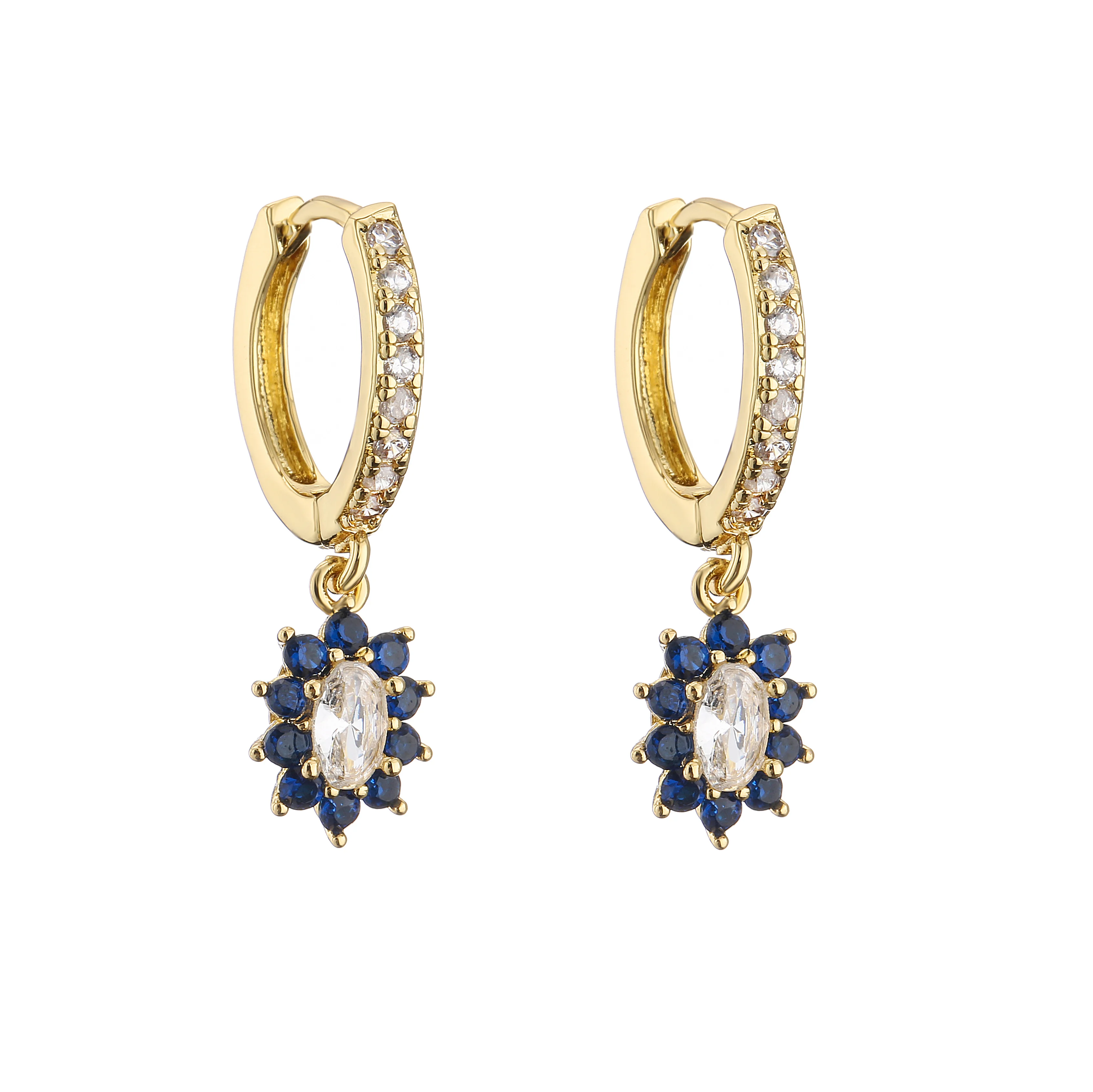HECHENG,Zircon Earrings,Sweet Piercing Stud Earrings,Luxury Dazzling LadyJewelry ,Female Gift Wholesale