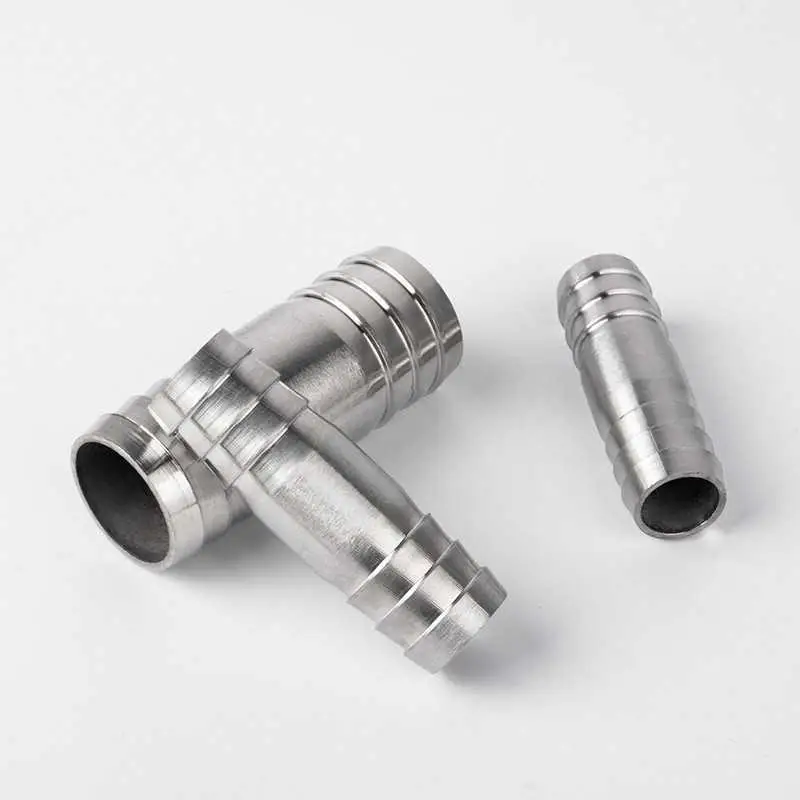 6mm 8mm 10mm 12mm 13mm 14mm 15mm 16mm 17mm 18mm 19mm 20mm Hose Barb Straight Two Way 304 Stainless Steel Pipe Fitting Connector