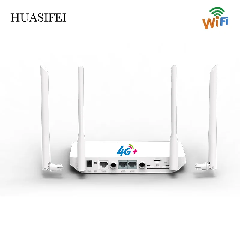 HUASIFEI Modem 4g Wifi Sim Card CAT4 4G LTE Router Lan Port Wireless CPE 300Mbps High Speed Mobile Wifi Hotspot For Indoor Home