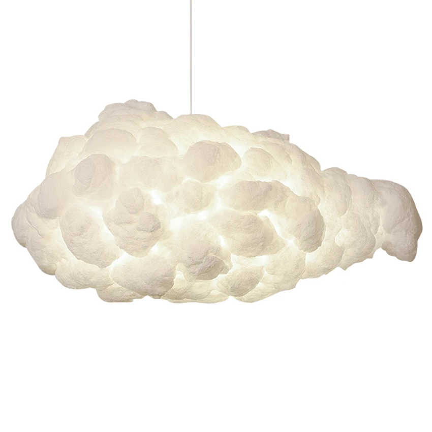 Nordic cloud cotton pendant lights princess room bedroom children decorative clothing store project lighting hanging lamps