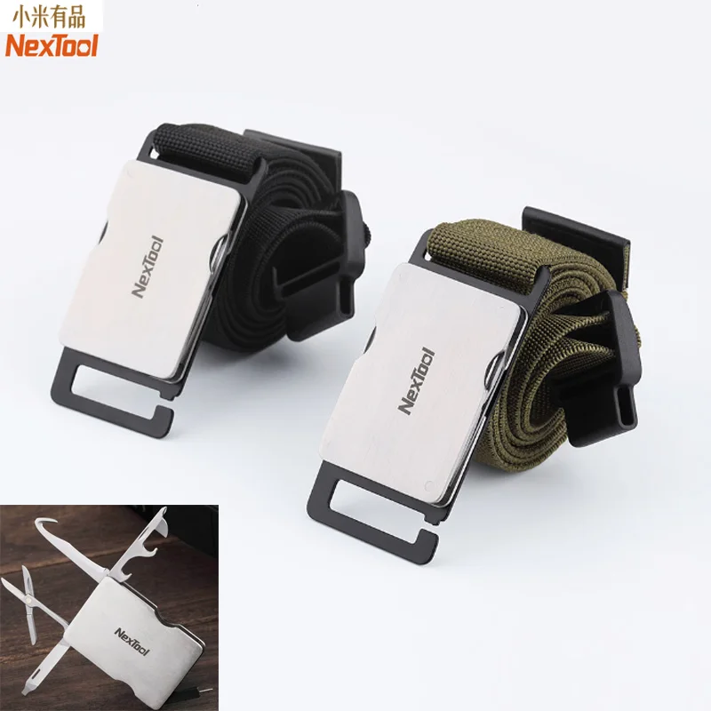 Nextool Multifunction Tool Kit Belt Outdoor Waistband Tactical Belt Camping Hiking Scissors Opener Screwdriver Tool for Xiaomi