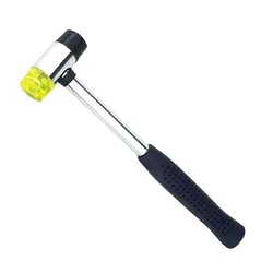 25mm Double Face Soft Tap Rubber Hammer for Multifunctional Hand Tool Hard Plastic and Non Slip Plastic Grip Perfect Tool