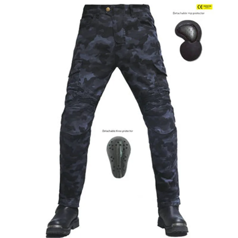 3 Gear Choice Camouflage 4 Season Motorcycle Jeans Pantalones Hombre Featherbed Jeans Standard Version Moto Ride Trousers Pant