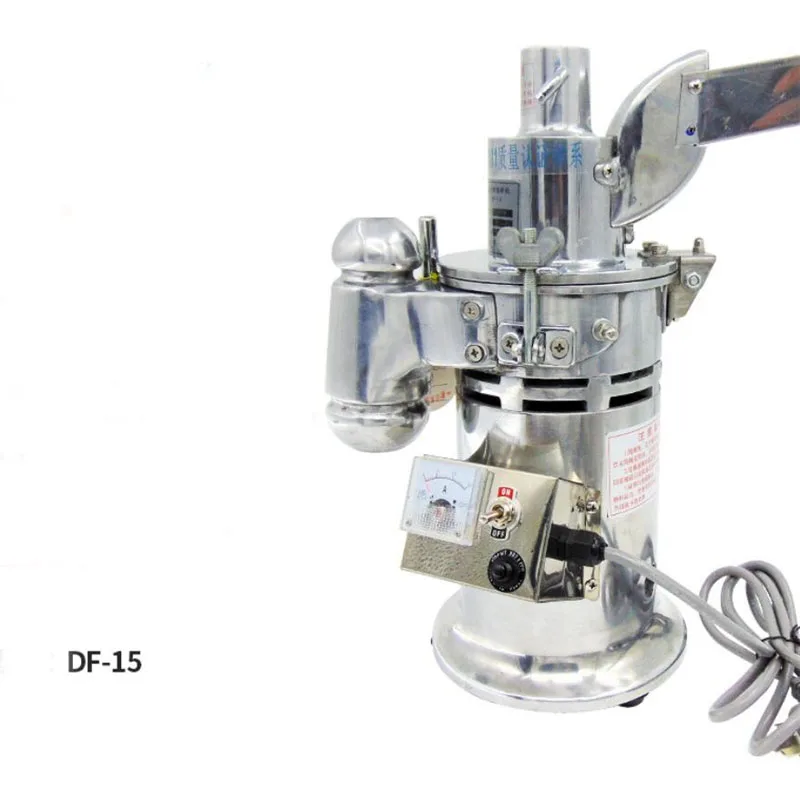 1.2kw Automatic Hammer Herb Grinder 220V Electric Grinding Machine DF-15 Mini Milling Pulverizer Continuous Mill